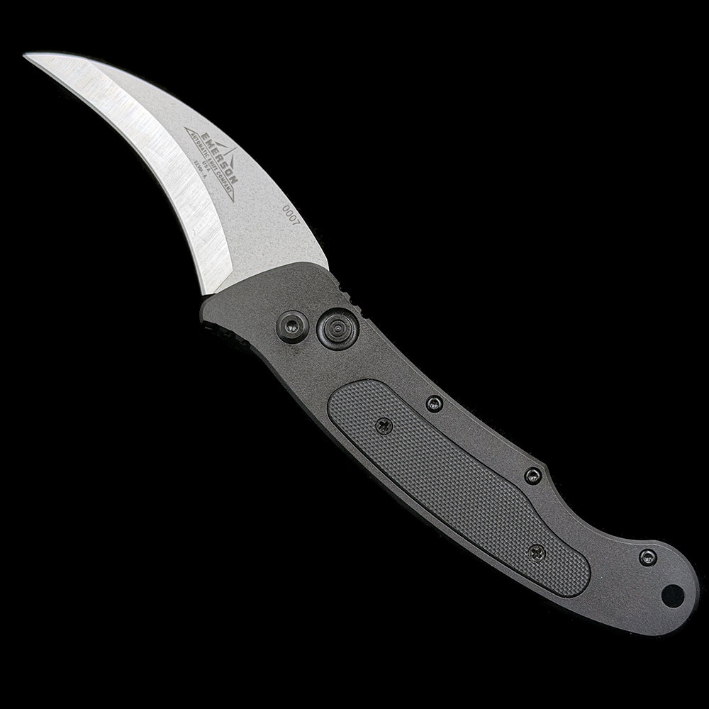 EMR ELVIA Automatic Knife Black Aluminum/G-10