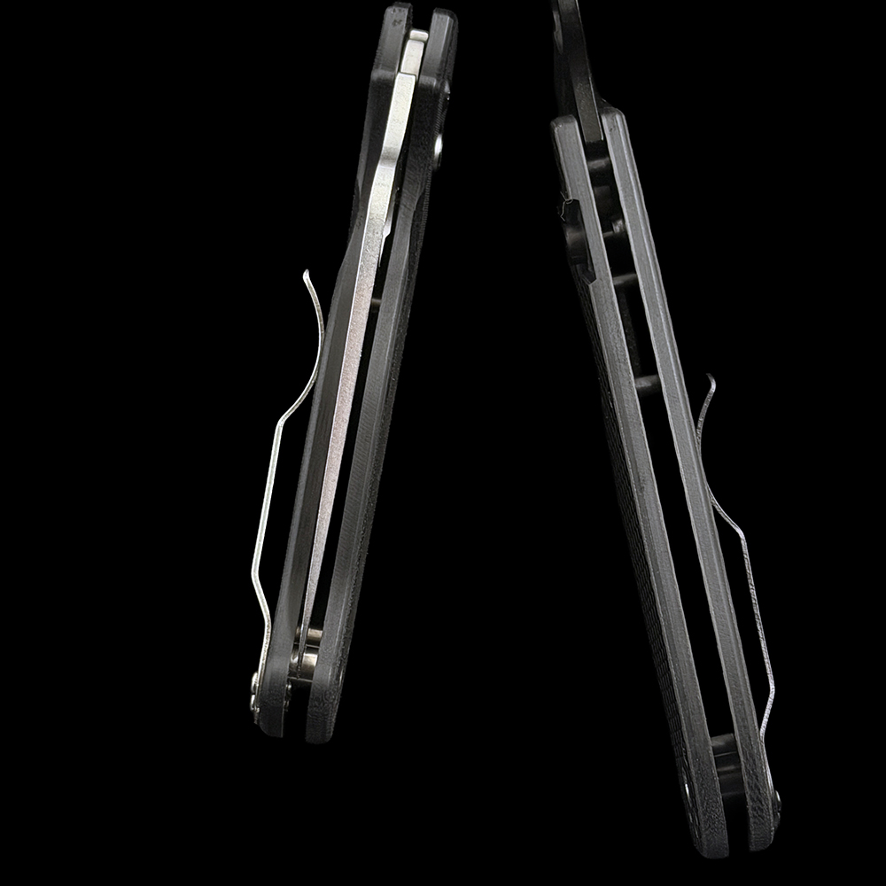 C275 ButtonUp Carbon Fiber G‑10 Laminate Handle, 8Cr13MoV Steel