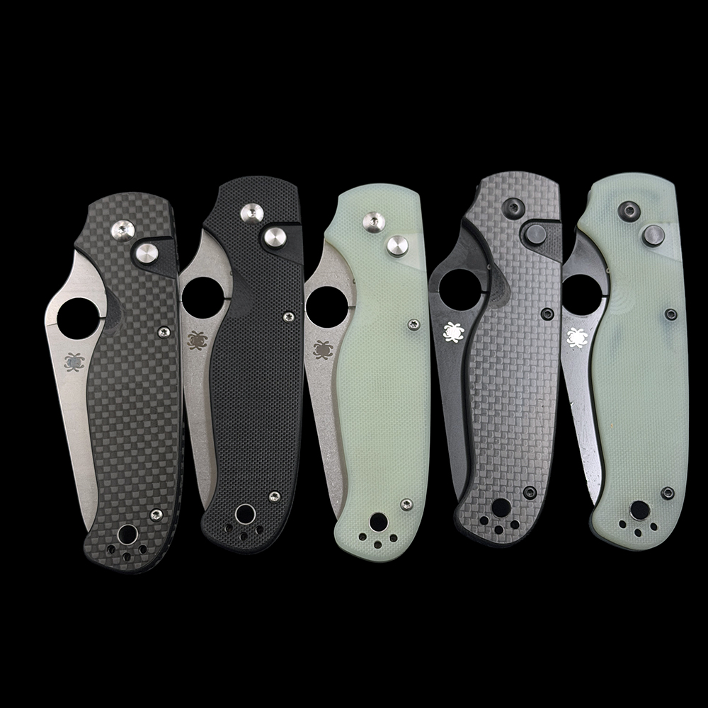 C275 ButtonUp Carbon Fiber G‑10 Laminate Handle, 8Cr13MoV Steel