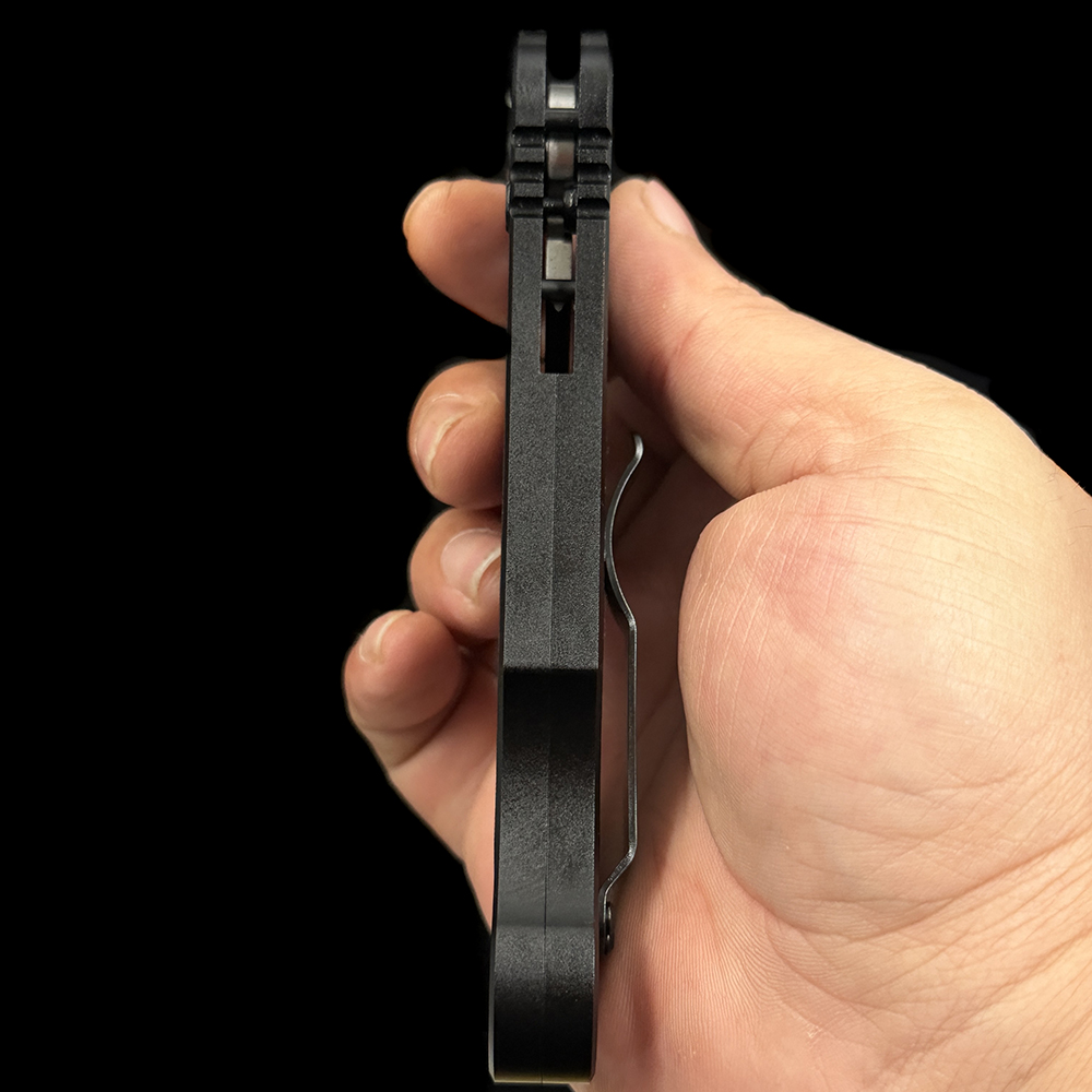 EMR ELVIA Automatic Knife Black Aluminum/G-10