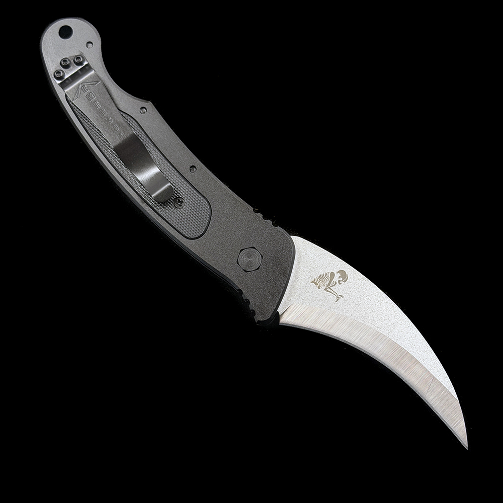 EMR ELVIA Automatic Knife Black Aluminum/G-10