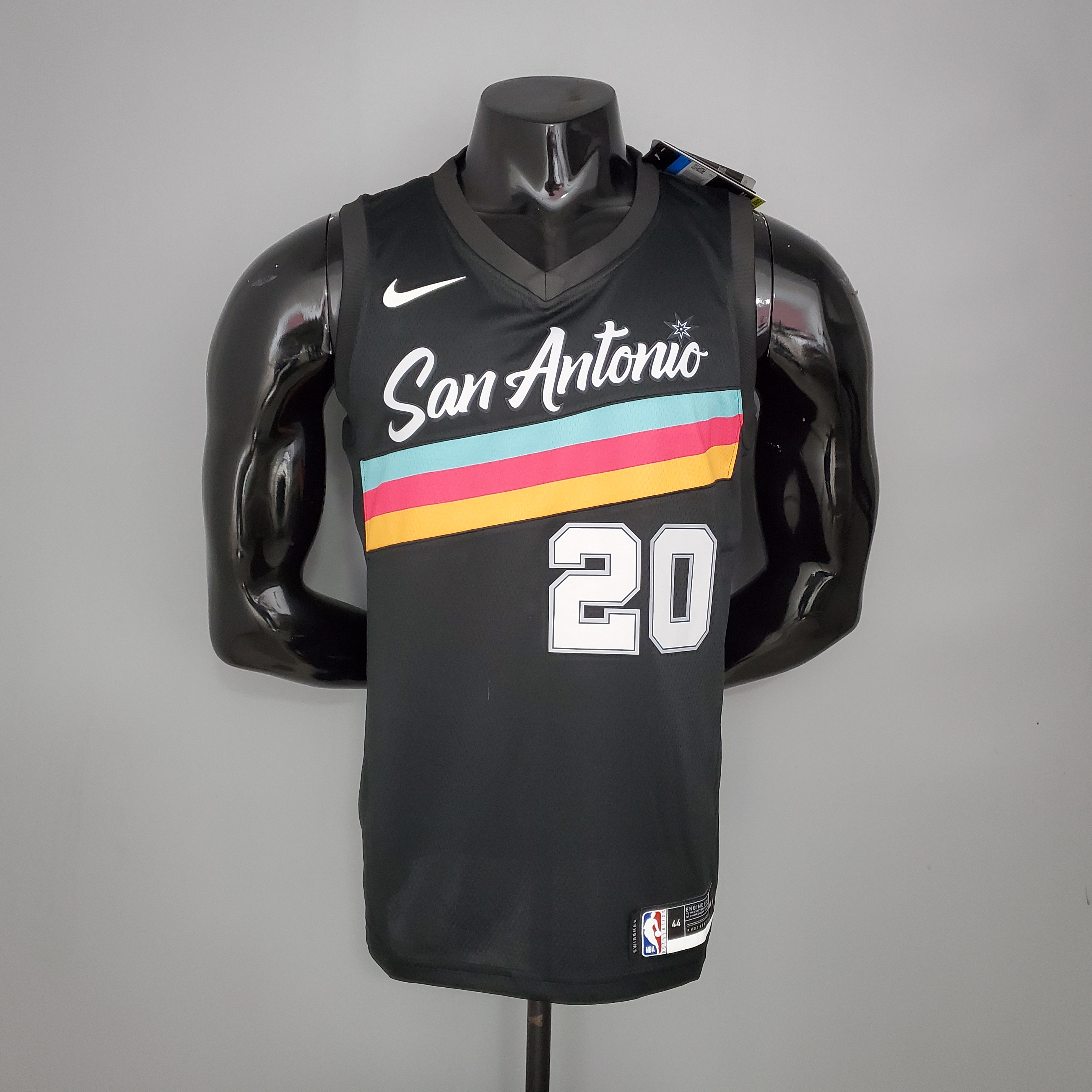 Manu Ginobili San Antonio Spurs City Edition Swingman Jersey Black