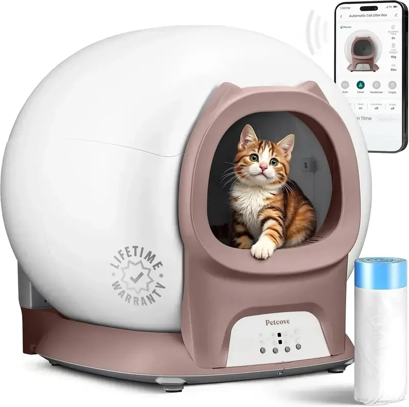 Self-Cleaning Cat Litter Box – Auto-Sensing Smart Box with Safety Shut-Off
