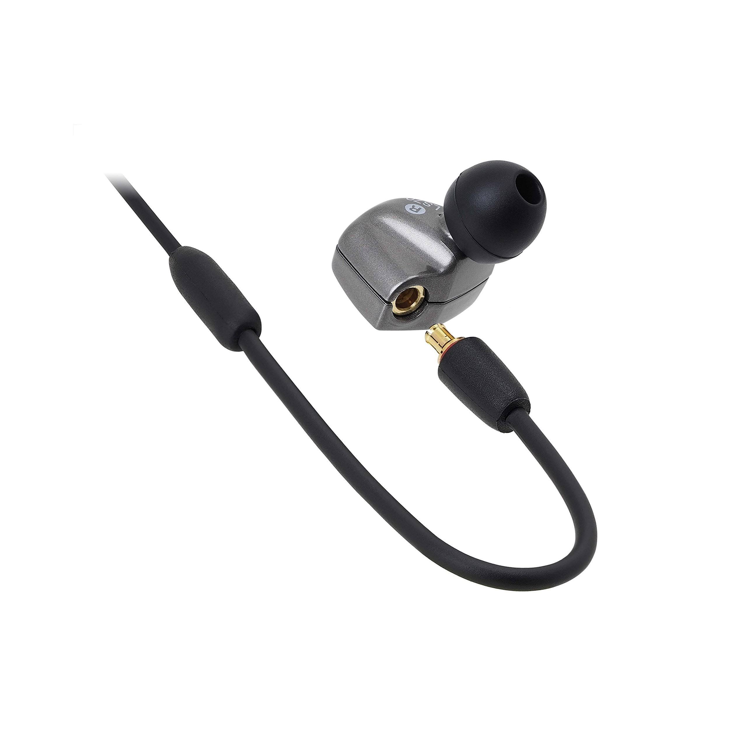 Audio-Technica - ATH LS70iS Wired In-Ear Headphones - Gray/Black