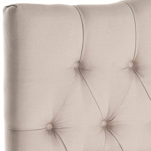 Safavieh Axel Grey Linen Tufted Queen Headboard