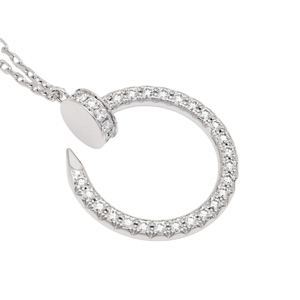 Cartier Juste un Clou Diamond Necklace 18K White Gold B7224898