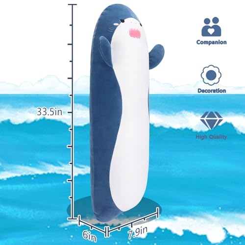 Large Shark Plush,33.5