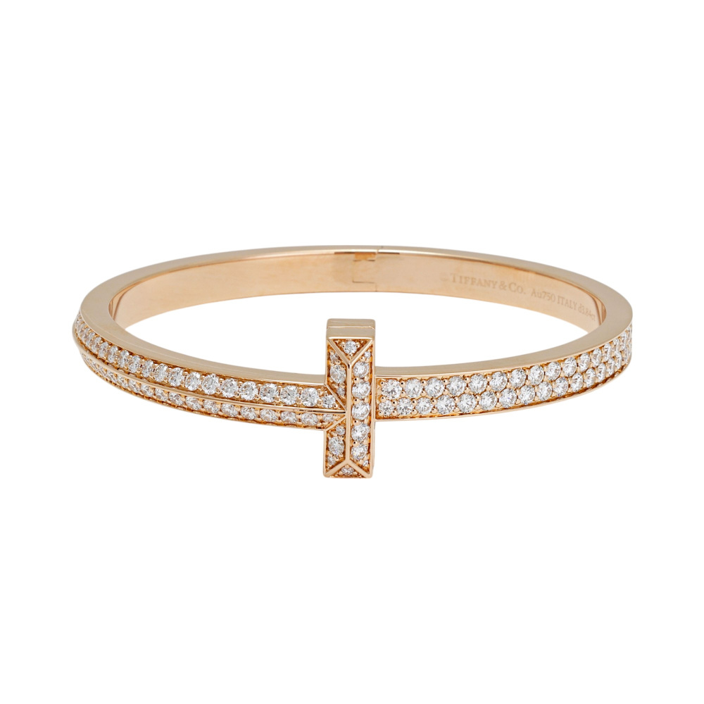 Tiffany & Co. Tiffany T One Wide Bracelet 18K Rose Gold Diamond 68127270