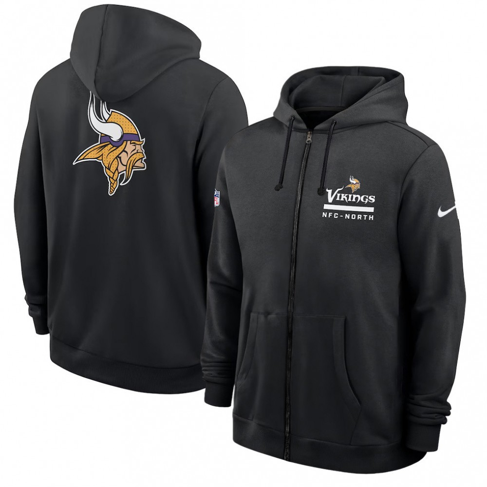 Men's Minnesota Vikings Utility Player Sideline NFL Full-Zip Hoodie