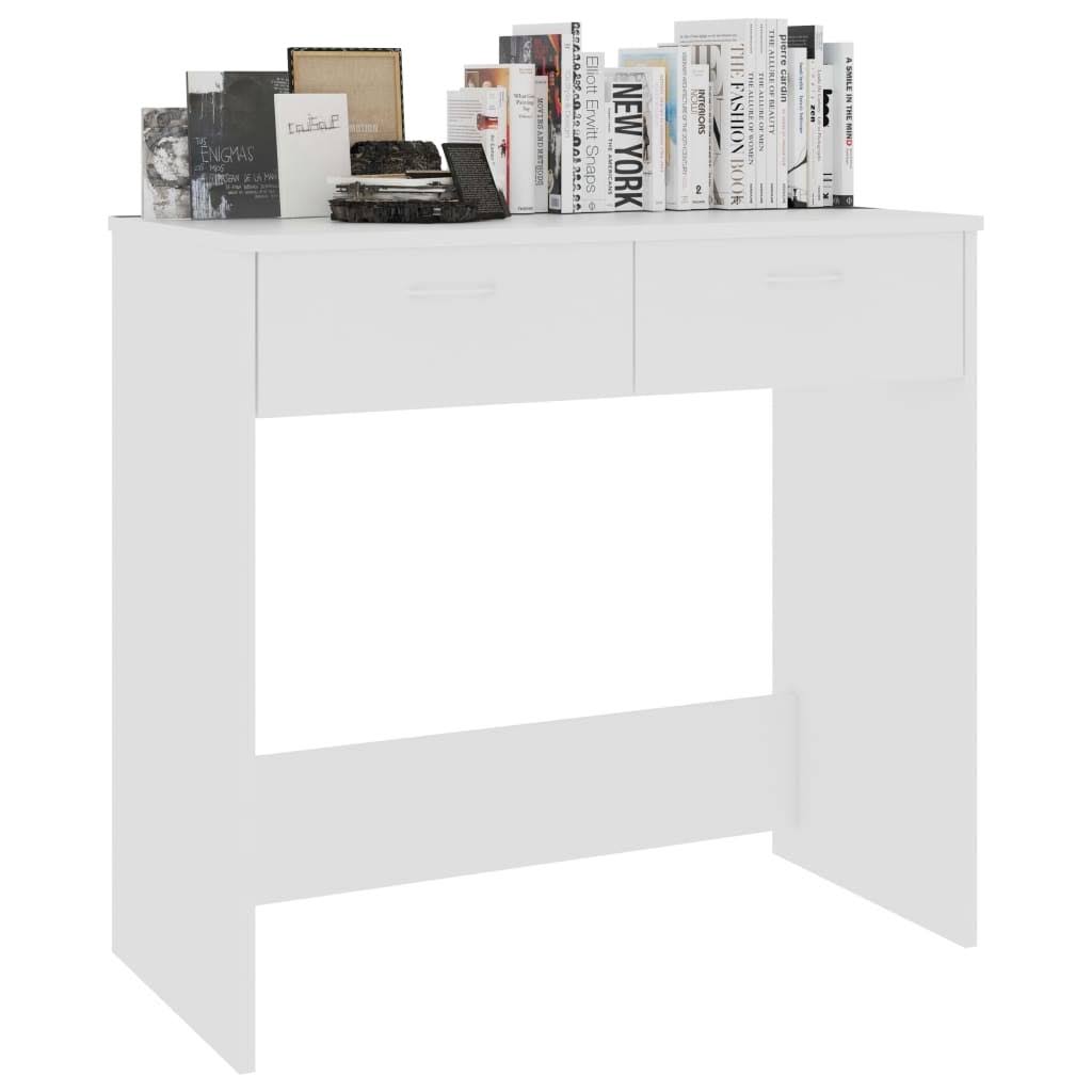 vidaXL Desk White 31.5x22x15.7x22x29.5x22 Chipboard