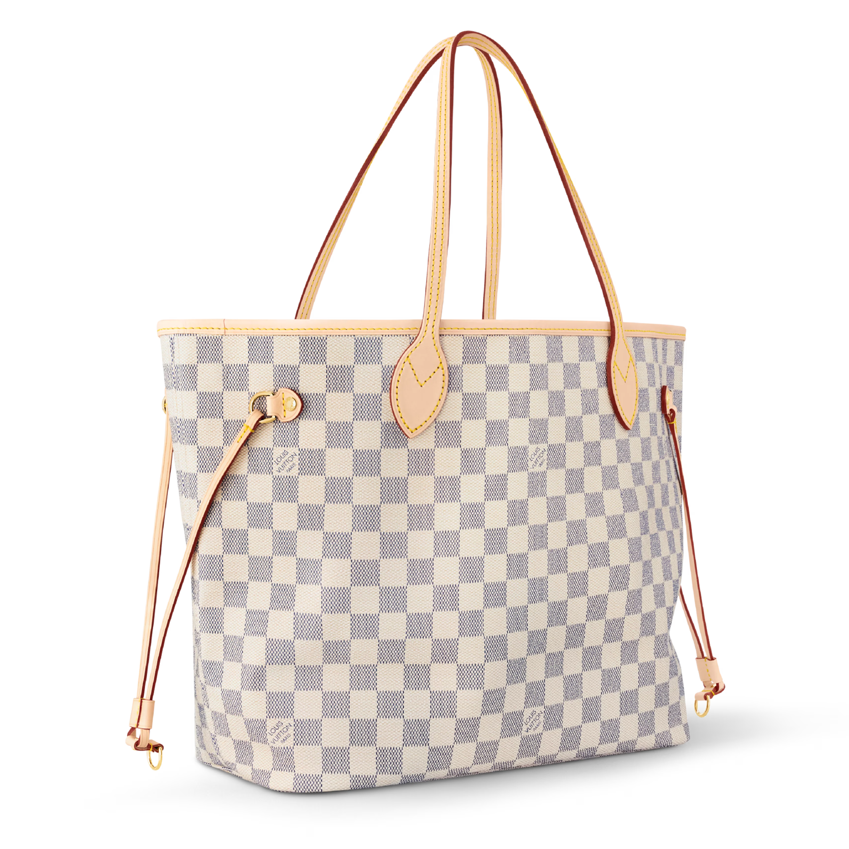 Louis Vuitton Damier Azur Canvas Neverfull MM Tote Bag – Beige