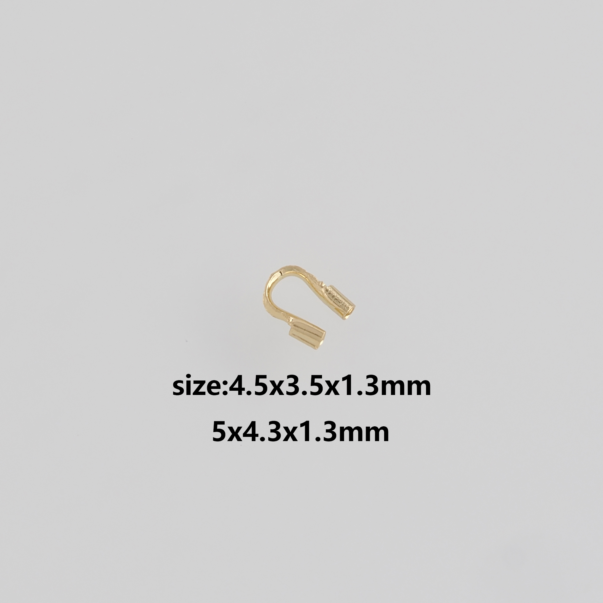 50Pcs 18K Gold Filled U Shape Positioning Tube Beads,Positioning Bead for Bracelet Jewelry Necklace Making Supply