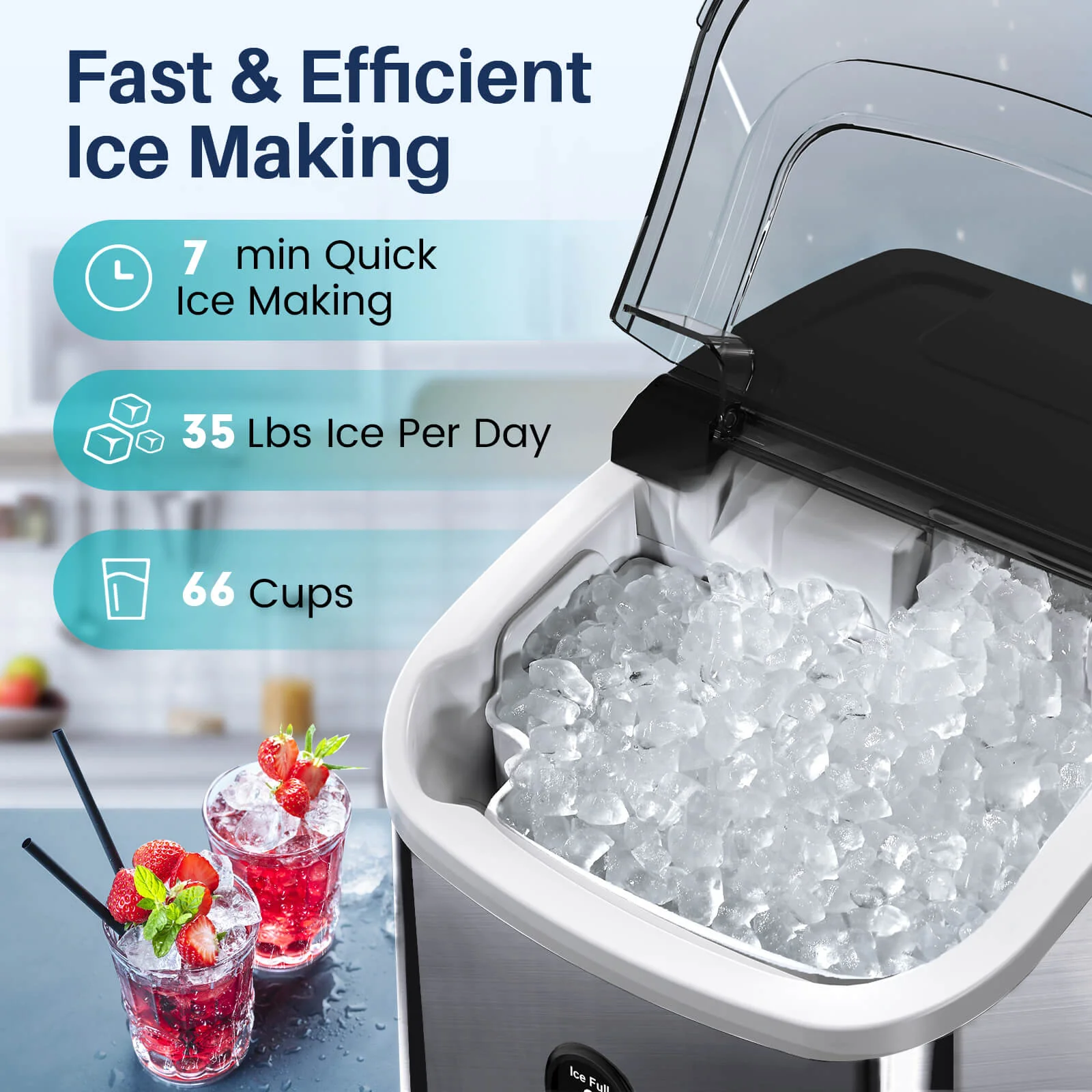 Nugget Sonic Ice Maker Stainless Steel Z5815SNH