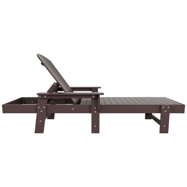 Polytrends Altura Poly EcoFriendly All Weather Reclining Chaise Lounge with Arms