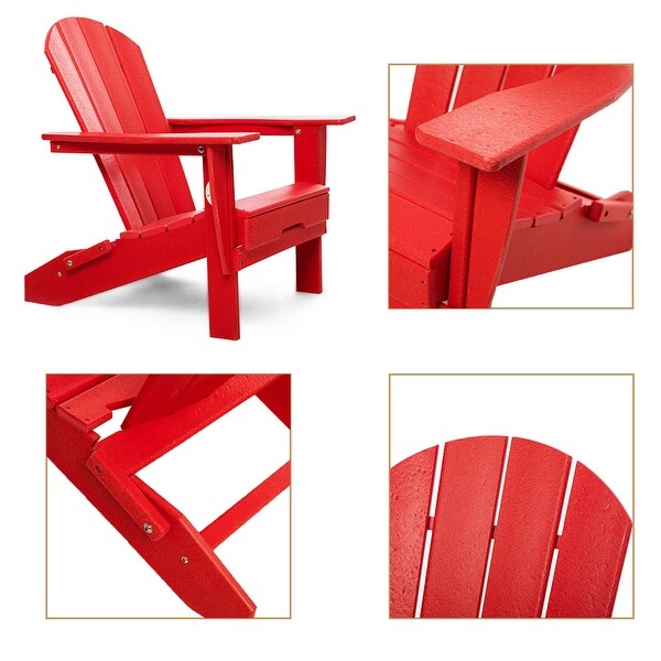 All Weather Folding Adirondack Chair,HDPE Recyclable Plastic