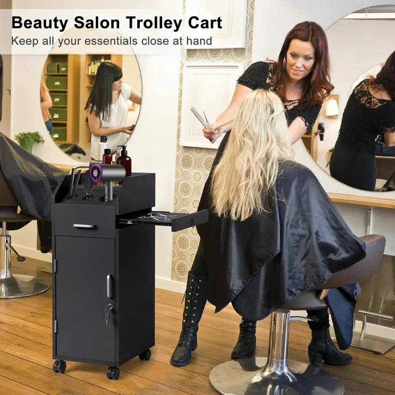 Winado Mobile Hair Salon Organizer – Rolling Storage Cart with Casters