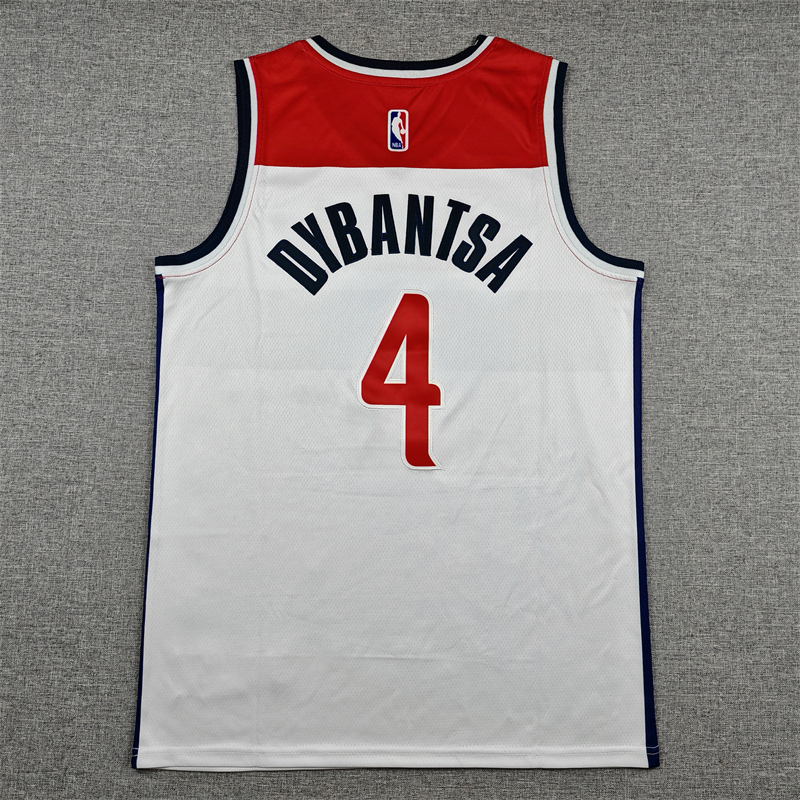 Men's Washington Wizards AJ Dybantsa #4 White Swingman Jersey - Association Edition