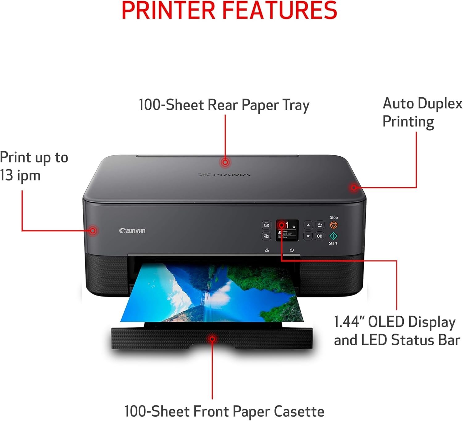All-in-One Wireless Inkjet Printer [Print, Copy, Scan]
