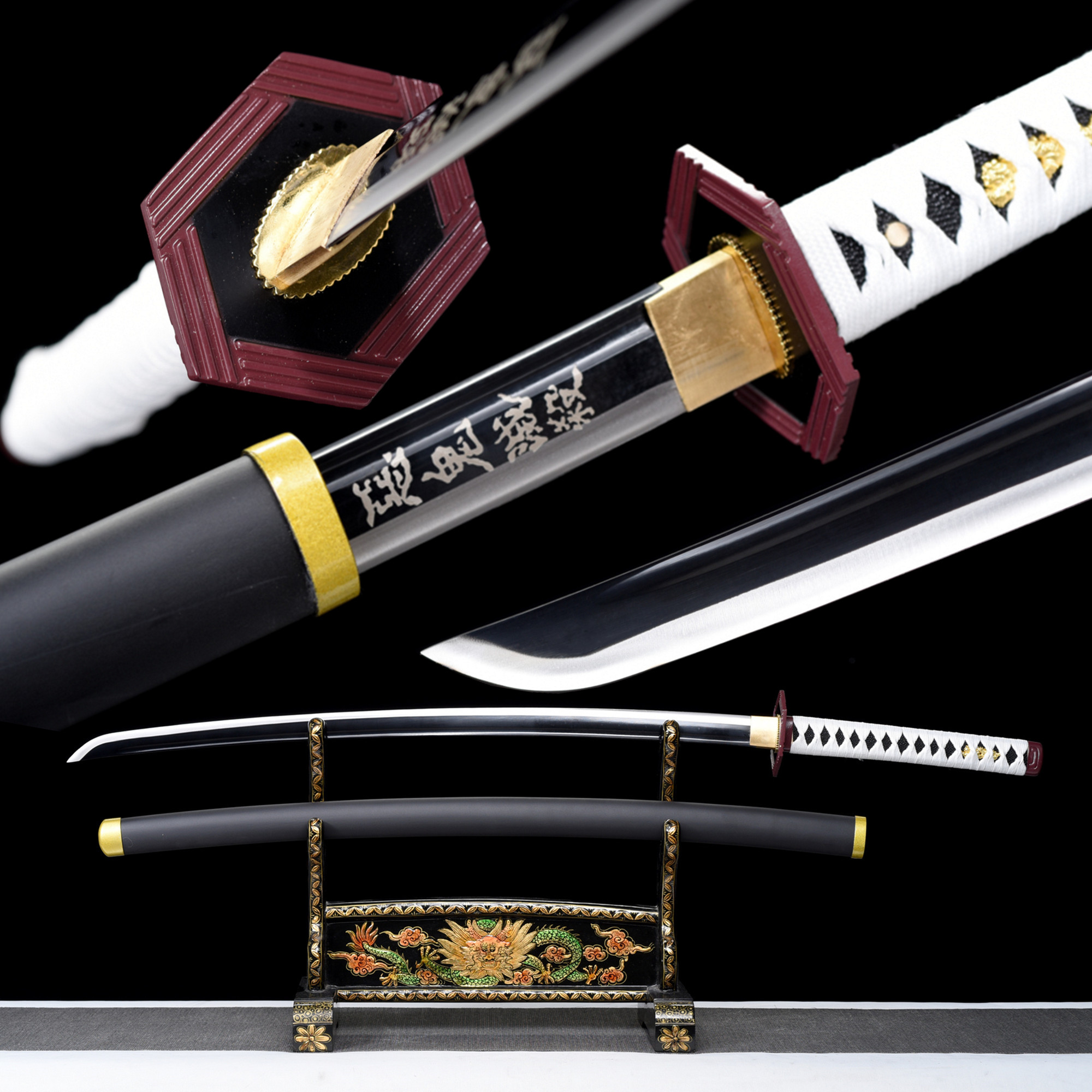 Giyuu Katana – Roasted Black Blade, Full Tang