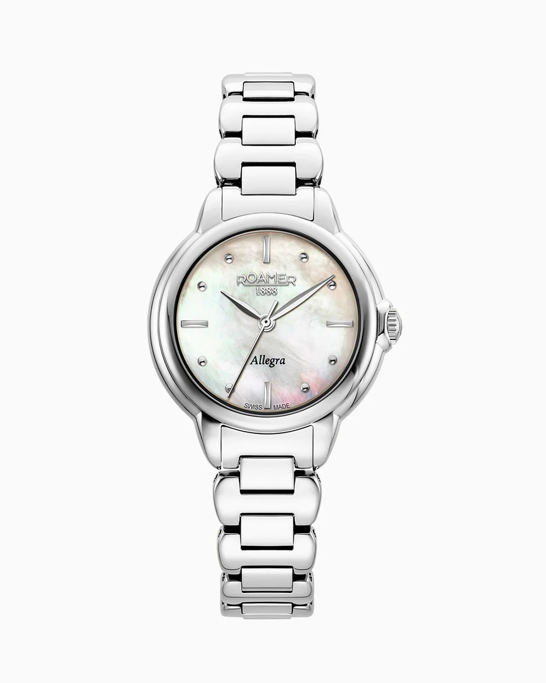 Allegra 32mm Quartz Three-Hand White MOP Dial Stainless Steel Bracelet Sapphire glass Stainless Steel swiss watch