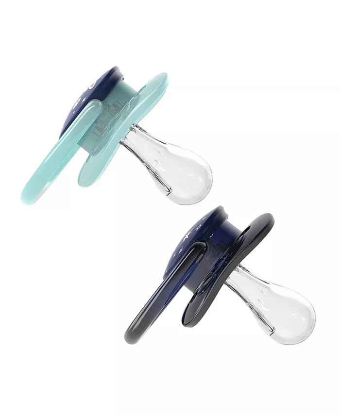 Dr. Browns Advantage Symmetrical Pacifier, Blue, 2 Pack, 0-6m