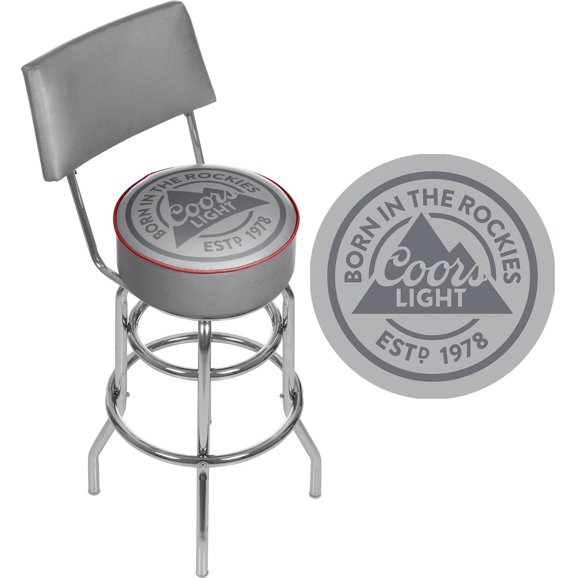 Coors Light Swivel Bar Stool with Back