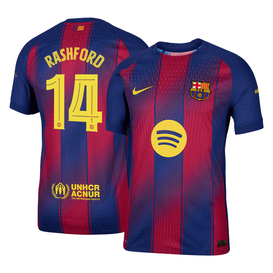 RASHFORD #14 Barcelona Home Player Version Jersey 2025/26 - UCL