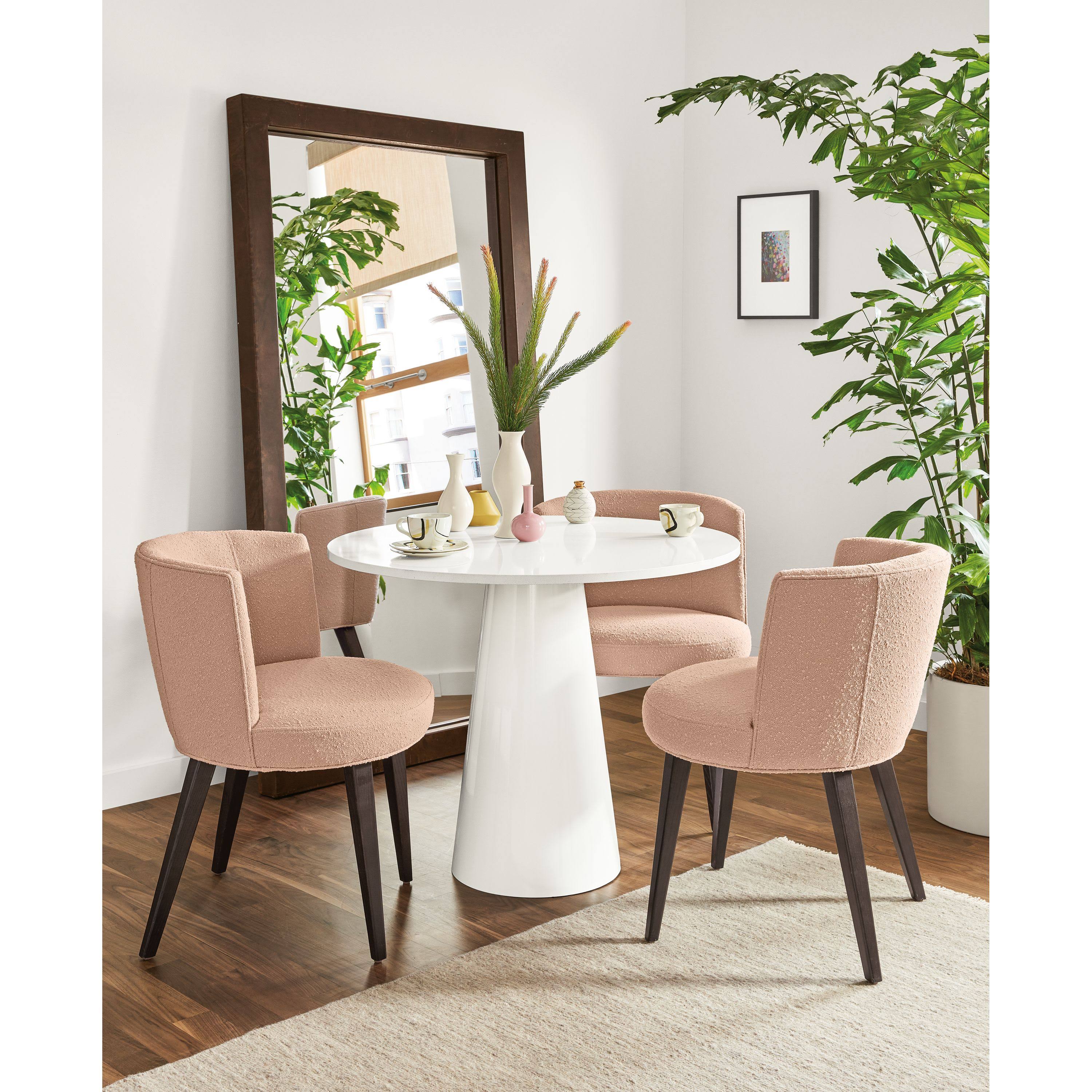 Room u0026 Board | Modern Decker 36 Diameter Round Table | Clear Tempered Glass Top