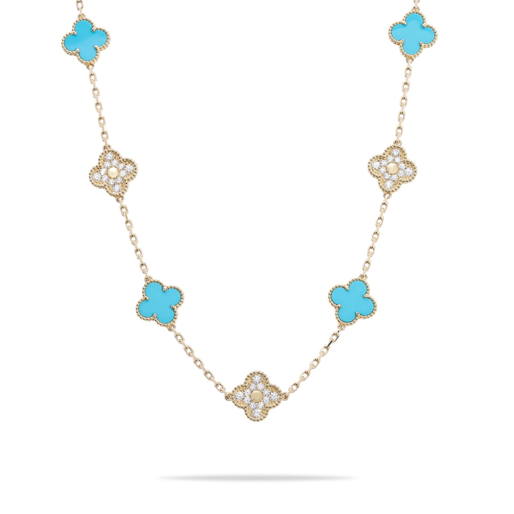 Van Cleef & Arpels Vintage Alhambra 20 Motifs Necklace 18K Yellow Gold VCARP2V200