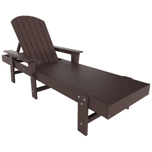 Polytrends Altura Poly EcoFriendly All Weather Reclining Chaise Lounge with Arms