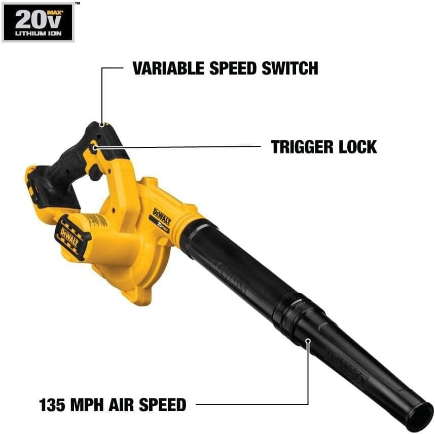 20V MAX Blower, 100 CFM Airflow, Variable Speed Switch, Includes Trigger Lock, Bare Tool Only