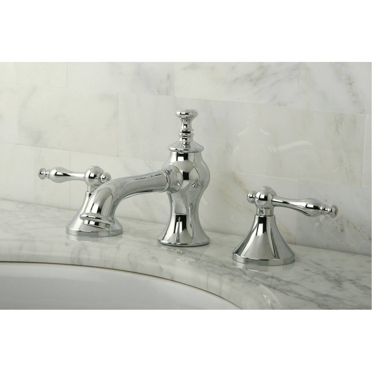 Kingston Brass Kc7061nl 8x22 Widespread Bathroom Faucet, Polished Chrome