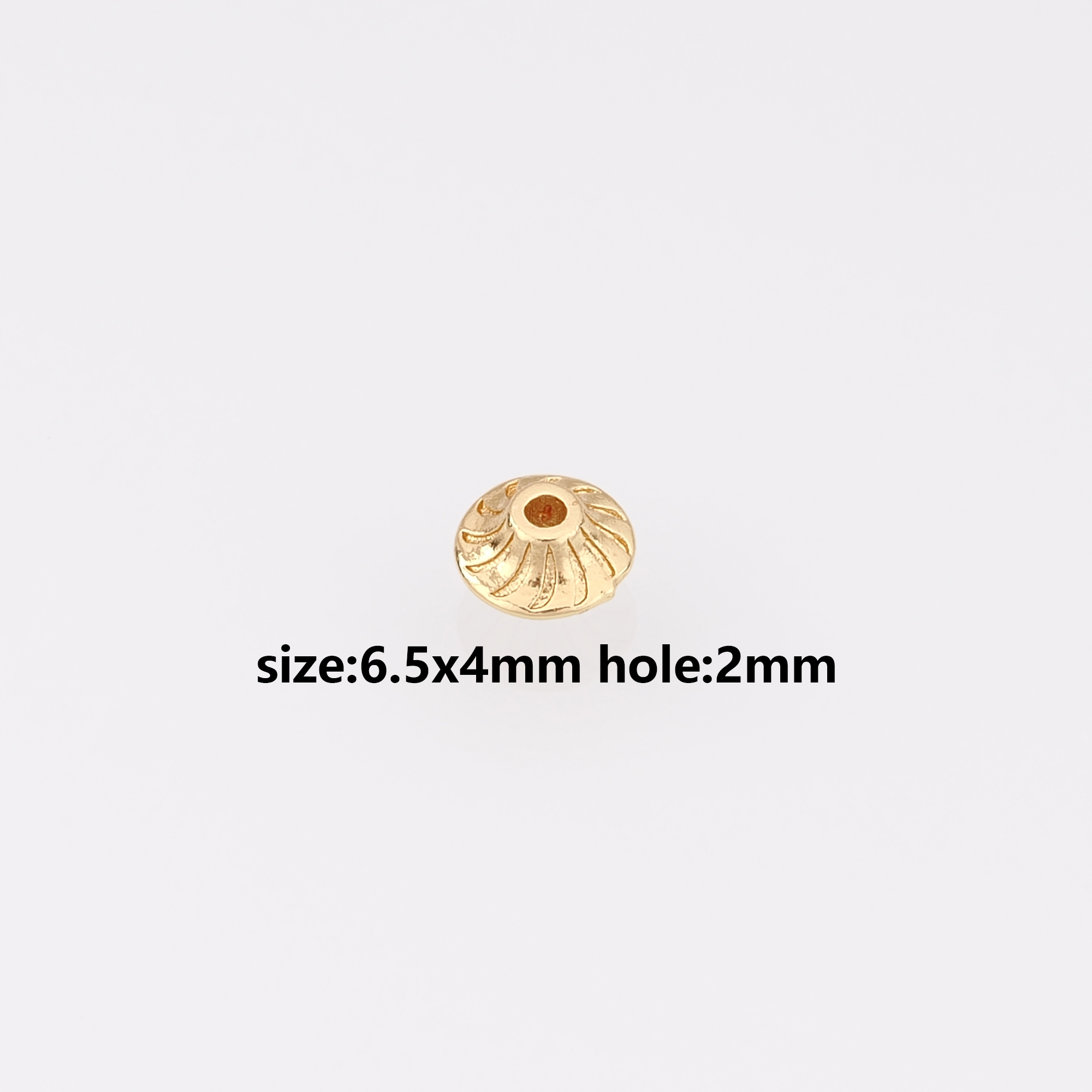10Pcs 18K Gold Filled Round Flat Spacer Beads,Dainty Round Spacer Beads,DIY Jewelry Making Supply