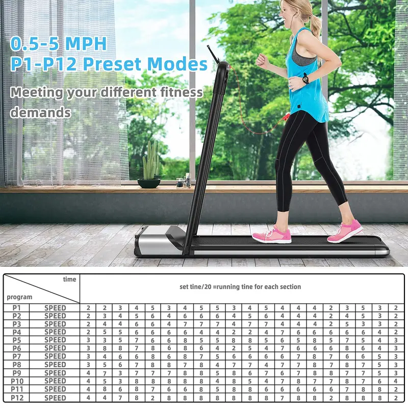 Ultra-Slim Foldable Electric Treadmill – Space-Saving Design with No Assembly Required