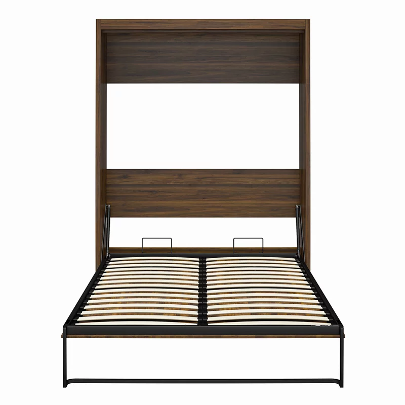 Bowery Hill Transitional Engineered Wood Brown Full Murphy Wall Bed