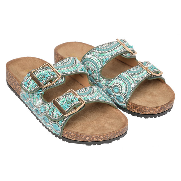 Gina Benotti Damen Sandalen mit Zierperlen