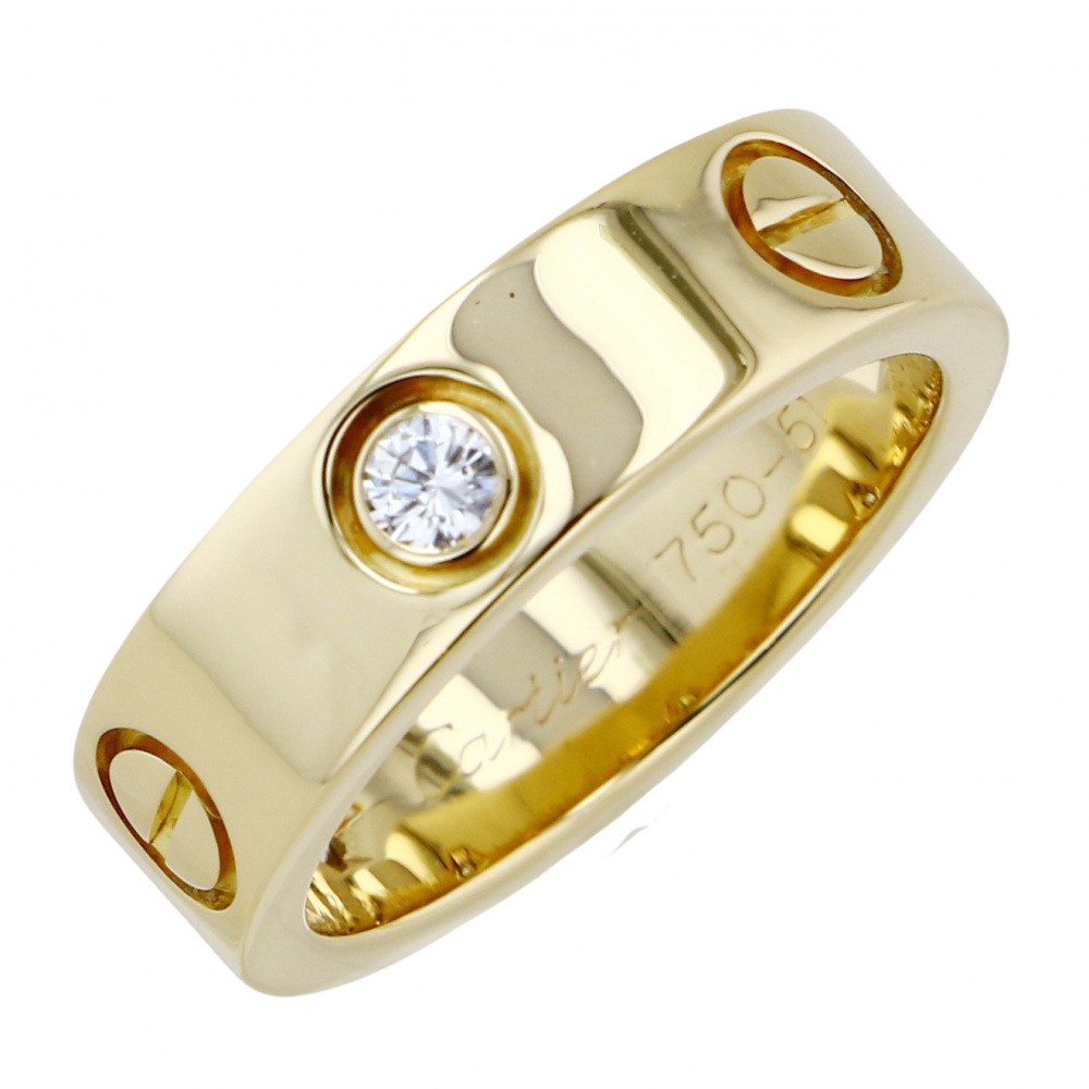 Cartier Love Ring 18K Yellow Gold Diamond
