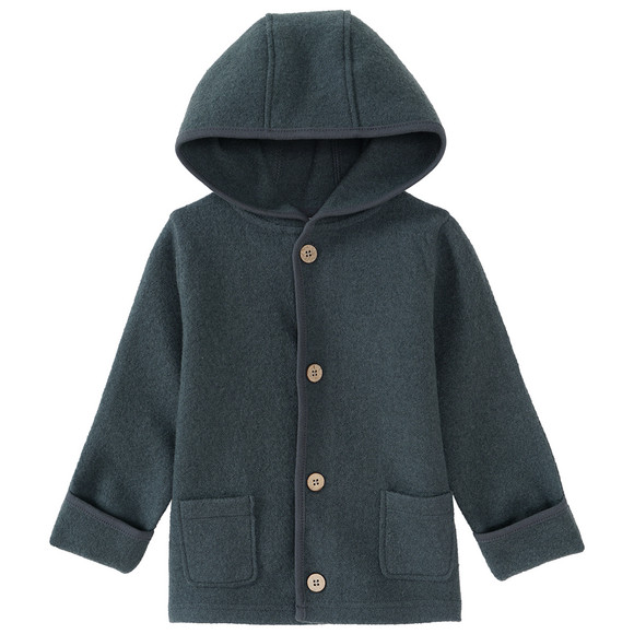 Topomini Pure Collection Baby Wollwalk-Jacke mit Umschlagbündchen