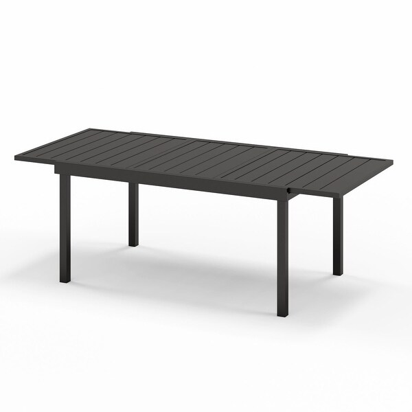7/9Piece Patio Dining Set,1X Expandable Table,6/8 Folding Textilene Chairs