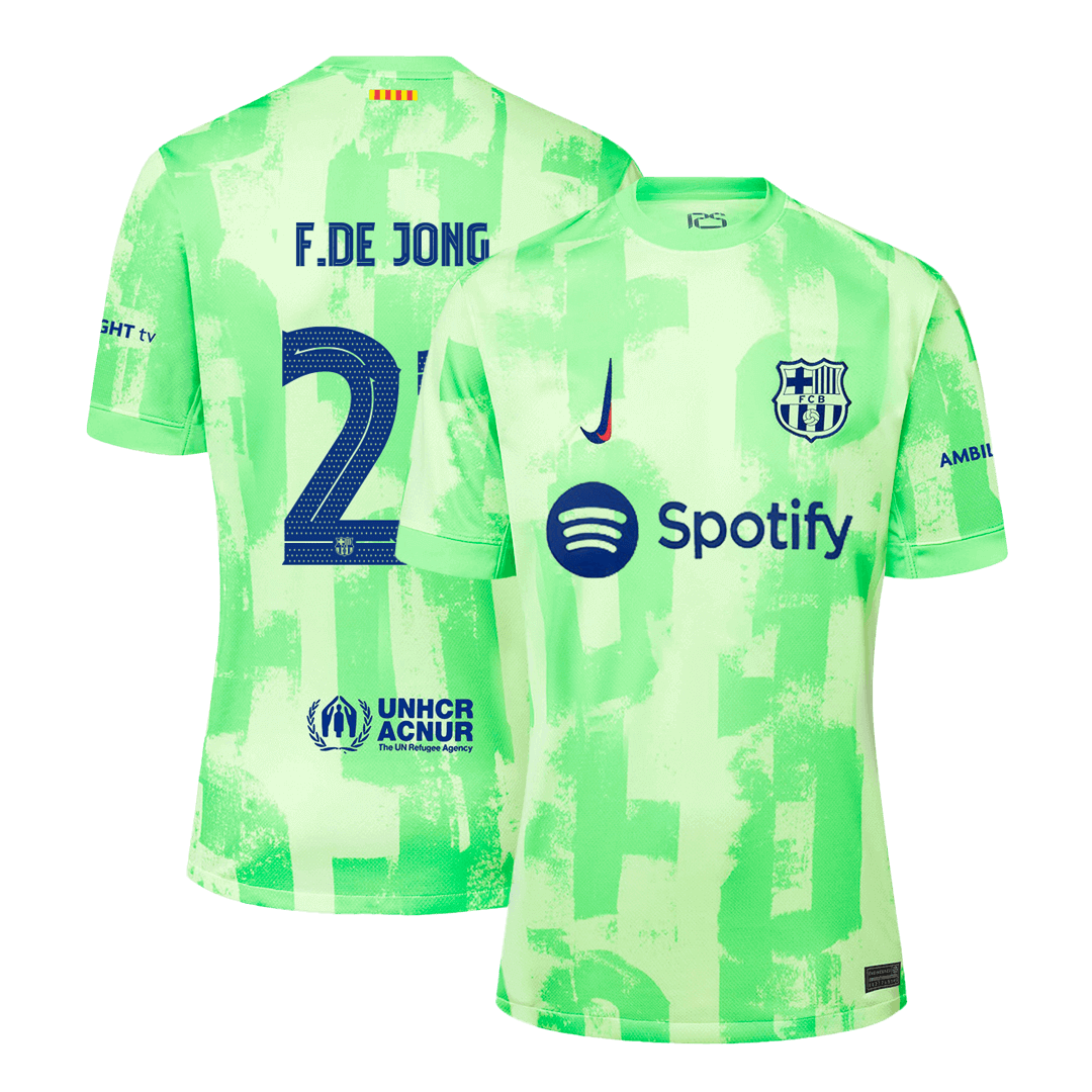 F.DE JONG #21 Barcelona Third Away Soccer Jersey -UCL