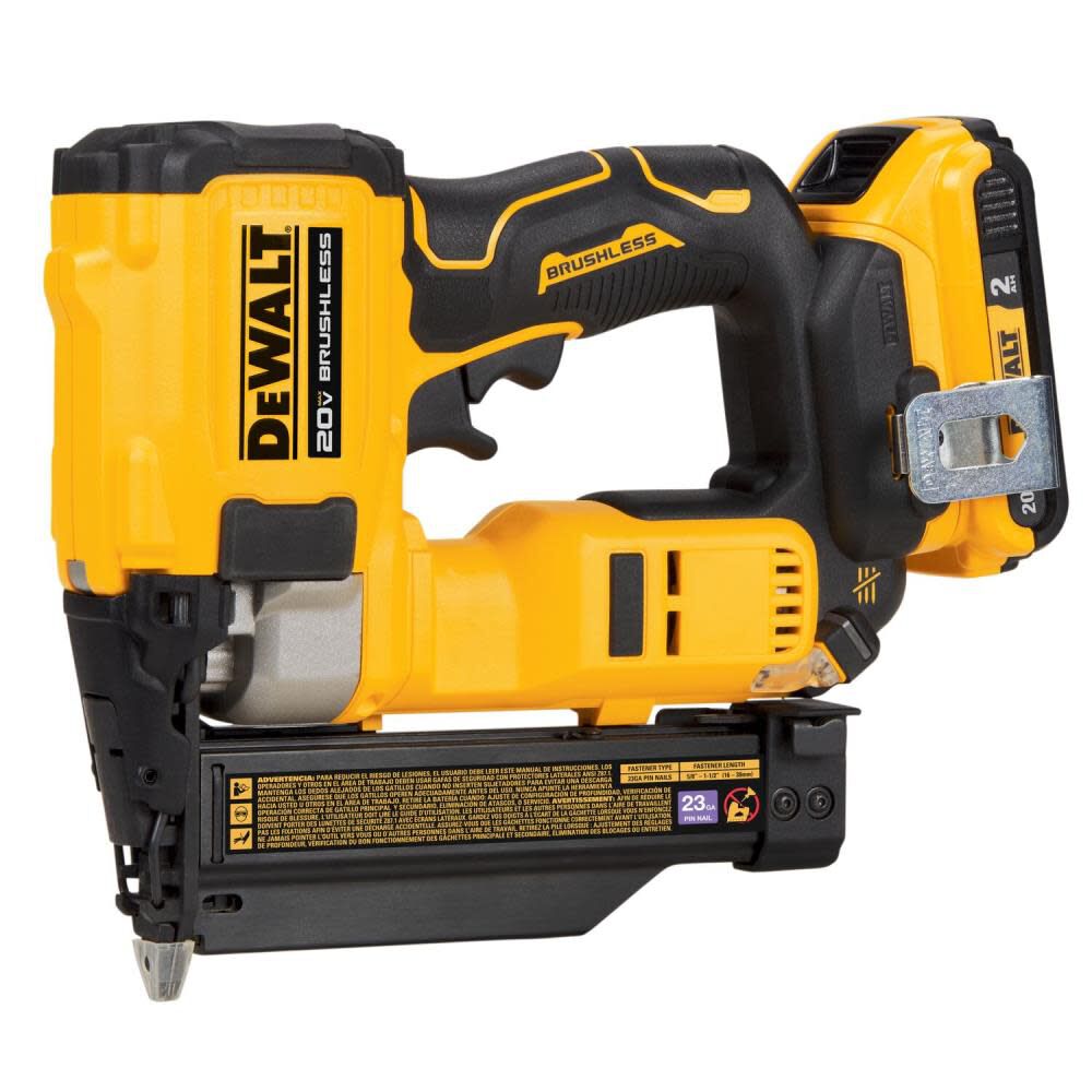 DEWALT ATOMIC Compact Series 20V MAX Pin Nailer 23 Gauge Kit DCN623D1