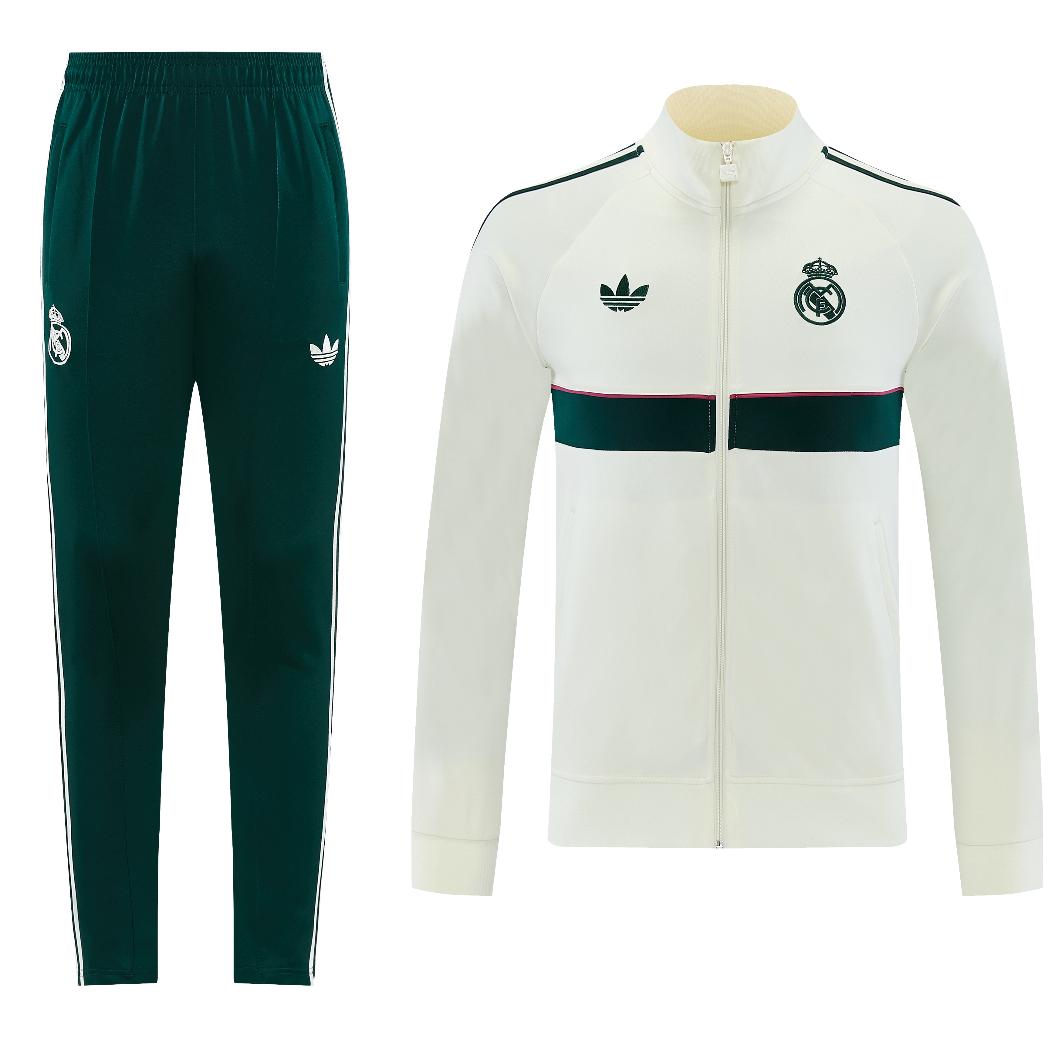 Real Madrid 26/27 Training Suit Full Zipper Cream White