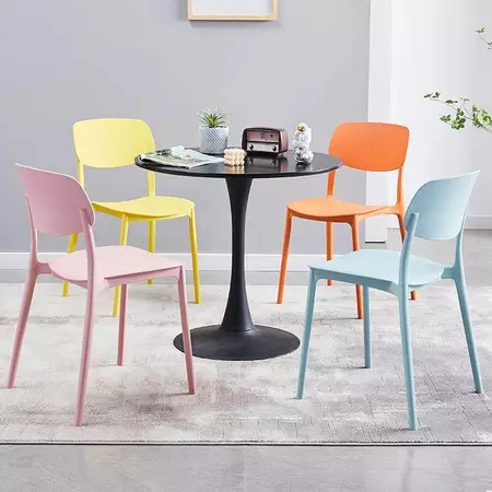 Dining chair Plastic Chair Cafe Chair Nordic Candy Chair Plastic Chair Cafe Chair