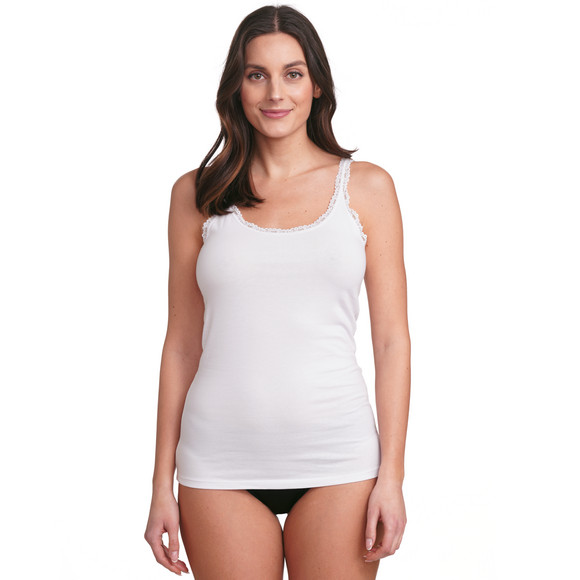 Gina Benotti 2 Damen Unterhemden mit Spitze