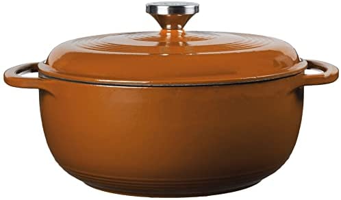 Lodge EC6D43 Enameled Cast Iron Dutch Oven, 6-Quart, Island Spice Red