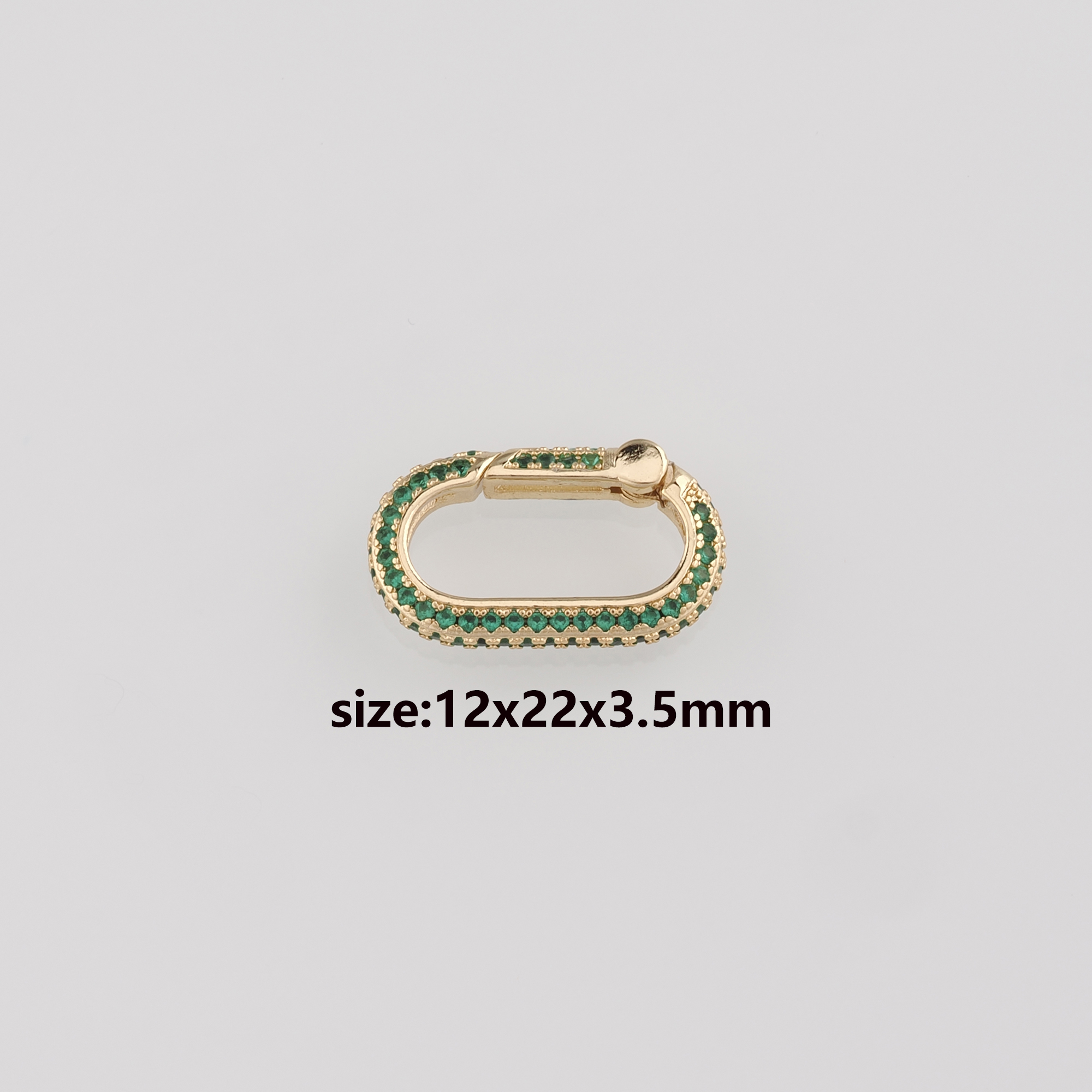 18K Gold Filled Oval Spring Clasp,Push Gate Buckle Bracelet Necklace for DIY Jewelry Finding Necklace Bracelet