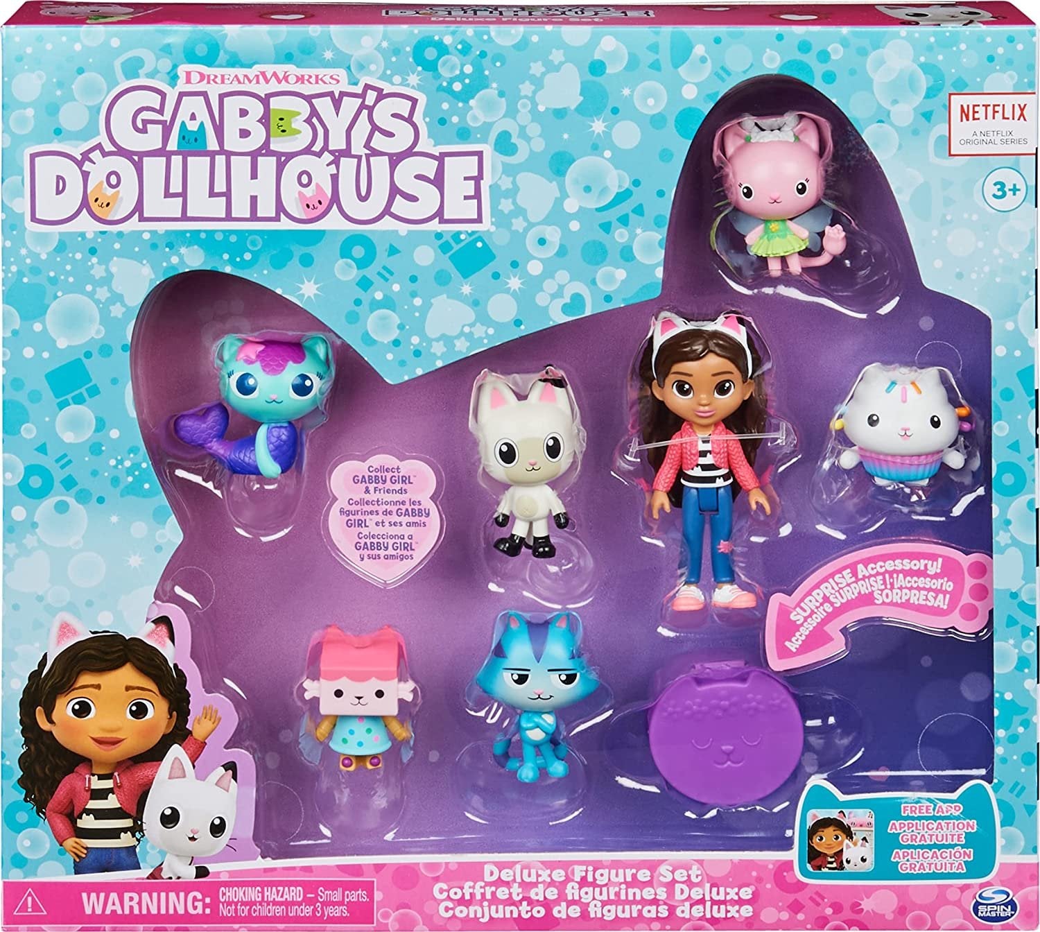 Gabby's Dollhouse Deluxe Action Figure Set, 9 Pieces