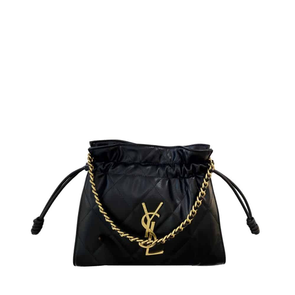 Saint Laurent Bucket Bag Quilted Black 29Cm