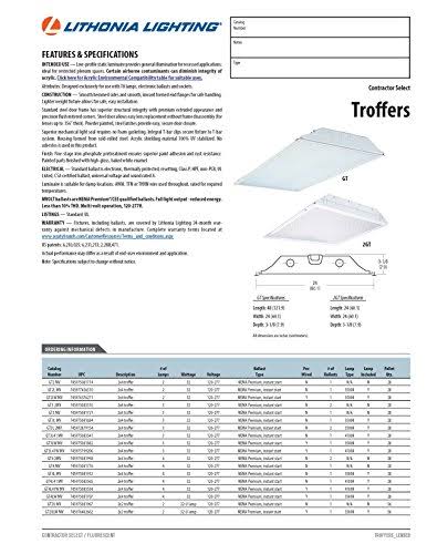 Lithonia Lighting Recessed Troffer GT2L MV