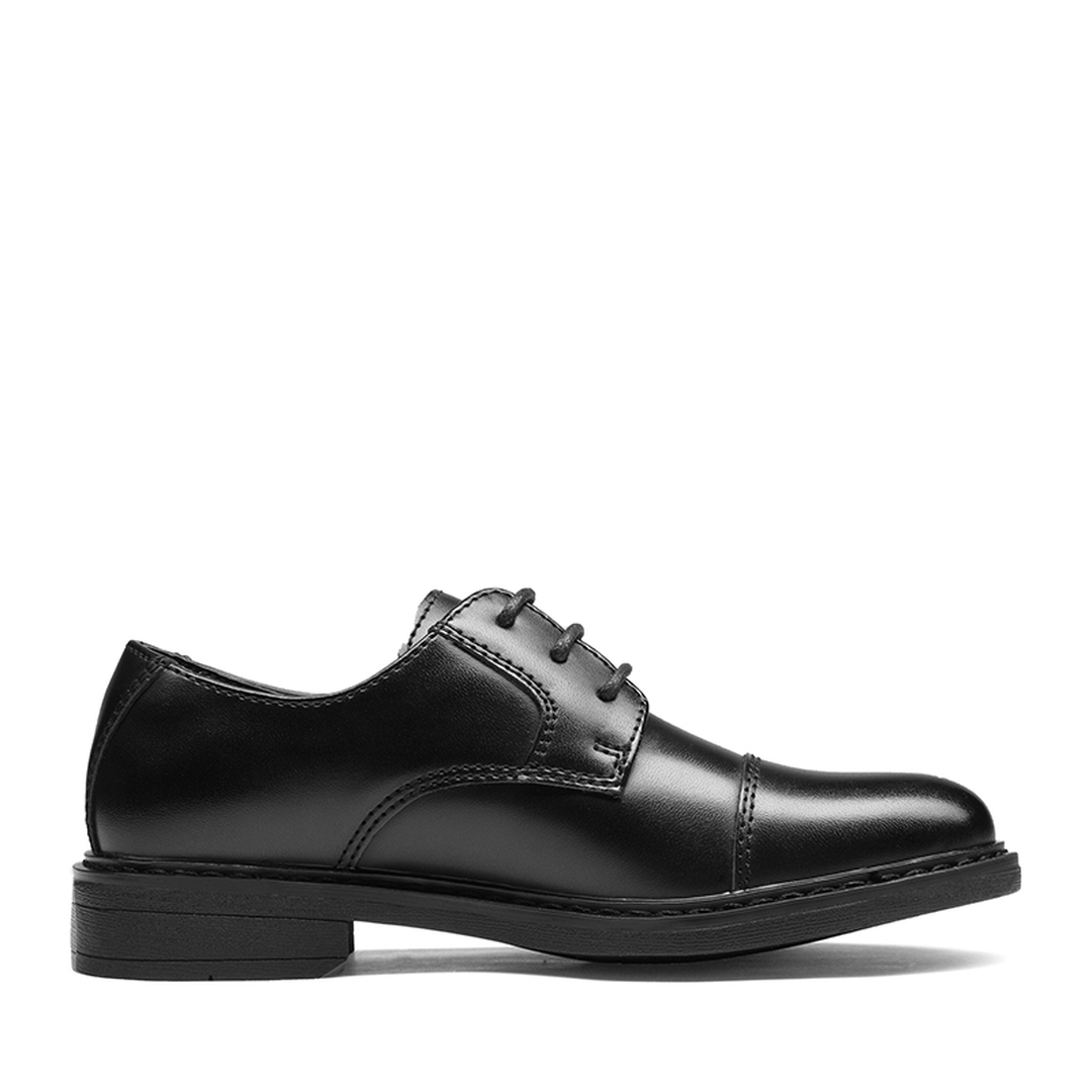 Boys' Vegan Leather Cap-Toe Dress Shoes